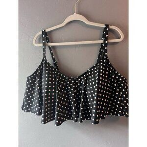 Torrid Black Polka Dot Bathing Suit Top 4